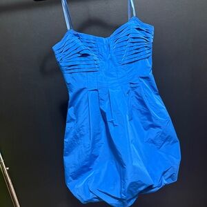 BCBGMaxAzria Vibrant Blue Strapless Dress